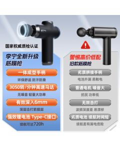 LI-NING Professional Mini Portable Massage Gun for Shoulder, Neck, Back & Muscle Relief – Perfect Gift for Parents' Day, Spring Festival, Valentine's Day, Qixi Festival (Men & Women)