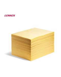 LENNOX Chemical-Resistant Adsorbent Pads / Chemical Adsorbent Pads / LX-HP2001HR / 100 Pads per Box