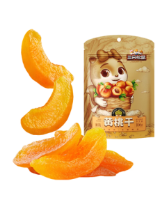 Three Squirrels Steamed Dried Yellow Peach 106g/Bag Preserved Fruit Snack Dried Peach Meat
