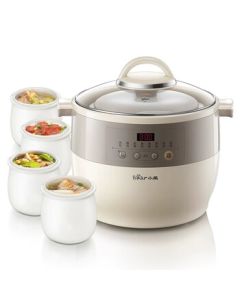 Bear (Bear) Electric Stew Pot, Household Electric Steamer, Double-Boiler Steamer, Bird's Nest Ceramic, Programmable Fully Automatic 4.5L Soup Pot, Baby Food Steamer, 5 Pots DDZ-B45B2