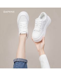 DAPHNE Daphne Women's Thick-Soled Canvas Shoes White Sneakers Casual Student Shoes White Size 39
