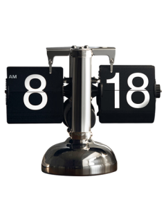 Momen Mechanical Automatic Page-Turning Clock - Retro Nordic Minimalist Style Table Clock, Creative Desktop Decor for Living Room