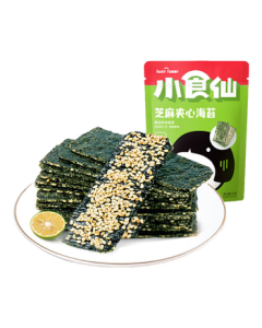 Bestore Sesame-Filled Seaweed Snacks for Kids, Crispy Seaweed Sandwich, Non-Fried Instant Snack, 35g