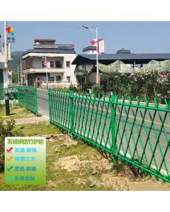 Fangdong Stainless Steel Bamboo-Pattern Fence Outdoor Garden Fence Scenic Bamboo-Joint Anti-Corrosion Railing/Green 90cm High