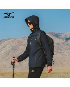 Mizuno Unisex Outdoor Windproof Jacket for Hiking - Black XL