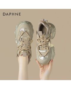 Daphne Women's Casual Shoes Sporty Chunky Lightweight Dad Shoes Breathable Comfortable Women's Shoes 4023404578 Beige Gold 38