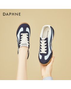 DAPHNE Women's Flat Platform Sneakers Comfortable Casual Shoes - Blue Single Layer 35
