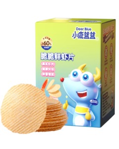 Deer Baby_ Fresh Shrimp Crisps for Babies and Kids, Individually Packed Shrimp Crackers, 38g