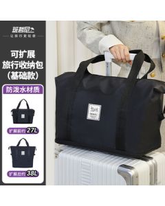 Benzini Travel Bag for Men and Women, Large Expandable Luggage-Compatible Carryall with Handheld and Crossbody Straps for Maternity, Gym, and Storage