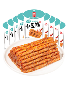 Genji Spicy Strips Childhood Snack Spicy Bean Curd 300g/Bag (10 Packs Inside)