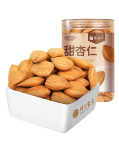Loulan Honey Sweet Almond 300g/Can - Original Flavor Southern Almond Slices, Slightly Bitter with a Sweet Aftertaste, Roasted Nuts for Almond Milk or Breakfast Snacks