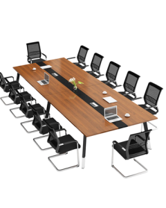 Shengli Conference Table Long Table Negotiation Training Desk Set Staff Office Desk 3.0m Conference Table + 10 Chairs