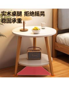 Quanpinwu Round Side Table - Simple Sofa End Table for Living Room, Nordic Bedroom Nightstand, Mini Balcony Coffee Table