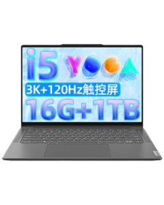 Lenovo YOGA Pro 14s Premium Flagship Ultrabook with 3K Touchscreen, Student Gaming Laptop, i5-13500H, 16GB+1TB, Touchscreen in Space Gray, 3K+120Hz High Refresh Rate, Includes Bag & Mouse