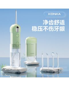 KONKA Home Water Flosser Portable Design Dental Cleaner Oral Irrigator with Fresh Packaging 4 Modes 4 Professional Nozzles KCYQ-6691