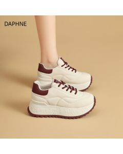 DAPHNE Women's Red German Training Shoes 2025 New Autumn Thick-Soled Casual Sneakers Dad Shoes