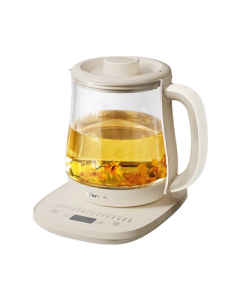 Bear Health Kettle, Tea Maker, Water Boiler, Tea Pot, 316L Stainless Steel Multi-Stage Insulation Mini Glass Flower Tea Pot, Smart Electric Kettle 1.5L YSH-E15M3