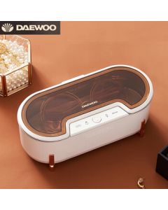 DAEWOO Ultrasonic Cleaner, Multi-functional Cleaning Device for Glasses, Watches, Jewelry, and Retainers C1 Ivory White