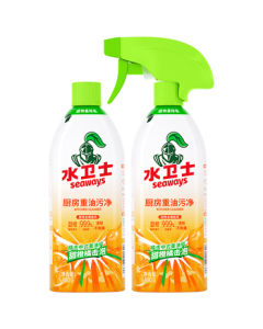 Shui Wei Shi Range Hood Cleaner, Heavy Grease Remover, Kitchen Stove Degreaser with Antibacterial, 480g*2 Bottles