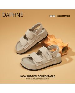 DAPHNE Women's Sandals 2025 New Summer Fashion Versatile Strappy Roman Platform Sandals Casual Beach Shoes