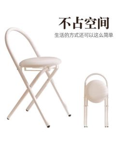 Xiaojiang Foldable Chair for Home, No-Assembly Required Padded Backrest Chair, Simple Stackable Chair for Meeting, Office, Stool, or Dining