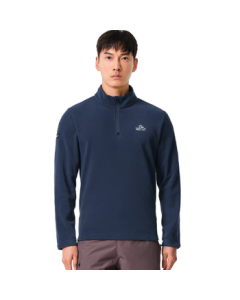 Pelliot [P Series] Polartec Outdoor Fleece Jacket, Men's Windproof Half-Zip Pullover 11331003 Blue L