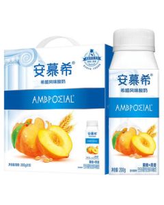 Yili Amhuang Peach Oatmeal Flavored Yogurt 200g*10 Boxes/Carton (Exclusive for Southern Grid)