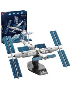 Lele Brothers Compatible with LEGO Small Building Blocks Medium Space Station Model 465 Pieces (Minimum Order: 20 Sets)