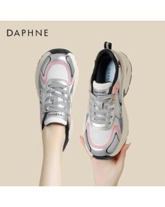 Daphne Women's Casual Shoes Thick-Sole Lightweight Dad Sneakers Mesh Breathable Sports Shoes 4024101138 Pink 37