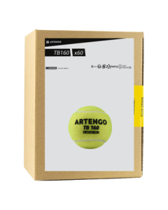 Decathlon Tennis Ball Canister Large Pack Training Match Sealed Durable Tennis Balls 60-Piece - Yellow 4682827