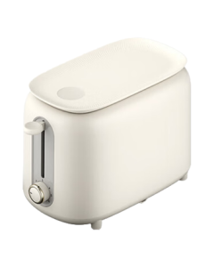 Midea Bread Toaster 2-Slice Sandwich Maker, Small Stainless Steel Breakfast Toaster for Home Use, 6-Level Browning with Dust Cover, RP04