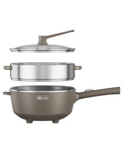Bear DCG-R29Q7 Electric Wok 5L + Steamer 4L (Unit: Set) Brown