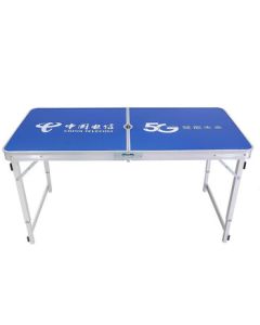 TuoYe Outdoor 1.2m Reinforced Square Leg Folding Table, Blue