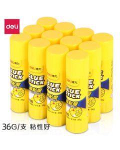 Deli 36g High-Viscosity PVP Solid Glue Sticks, 12 Sticks/Box, Model 7093 (Unit: Box)