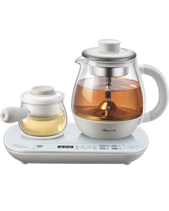 Bear Steaming Teapot 0.8L Steam Spray Tea Kettle Health Kettle Electric Kettle Hot Water Kettle 304 Stainless Steel Tea Set Black Tea ZCQ-A08E1