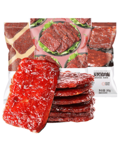 BIBIZAN Dried Pork Jerky 100g - Charcoal Grilled Flavor, Ready-to-Eat Snack, Office Snack, Leisure Food, Drinking Companion