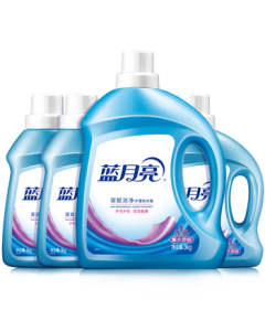 Blue Moon Deep Clean Laundry Detergent Lavender Scent 3kg Bottle + 1kg Bottle*3 Full Bottles Powerful Stain Removal Easy Rinse
