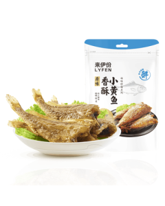 Laiyifen Crispy Yellow Croaker 125g Original Flavor Ready-to-Eat Seafood Snack Dried Fish Internet-Famous Specialty Office Snack
