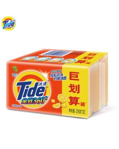 Tide Laundry Bar Soap 218g*2, All-Powerful Clean, Hand Wash Gentle on Skin, Lemon Scent