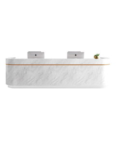Baisheng Feng Reception Desk Painted Front Desk Office Front Desk Marble-patterned Bar Counter Cashier Desk Service Counter