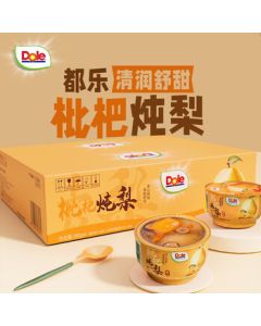 DOLE Loquat and Stewed Pear 280g*6 Cans, Fruit Canned Stewed Pear Gift Box, Snack, Mid-Autumn Festival Gift Box, Present