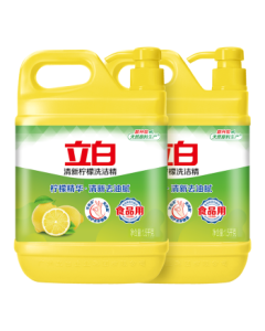 Liby Fresh Lemon Dishwashing Liquid Large Bucket 1.5kg*2 - Deodorizing, Degreasing, Fishy Odor Removal, Gentle on Hands, Class A Tableware Detergent