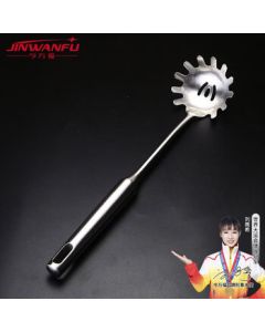 Jin Wanfu Stainless Steel Noodle Skimmer, Strainer Spoon, Pasta Scoop, Kitchen Utensil