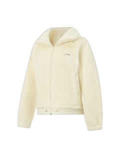 Li Ning Fleece-Lined Knit Jacket for Women - 2025 Autumn/Winter Fashion Versatile Sports Coat AFDVE80