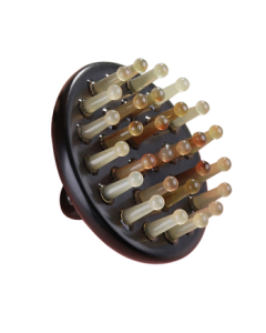 Herbalist Horn Comb Scalp Massager Black Purple Sandalwood Head Meridian Brush Abdominal Gua Sha Massager Mid-Autumn Festival Gift