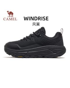 CAMEL Men's Sports Shoes - Thick Sole Cushioned Rebound Casual Running Shoes X15CX4Q4031 Black/Castle Grey 43
