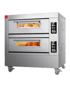 DEMASHI Large Commercial Baking Oven for Chicken Wings, Whole Chicken, Pizza, Bread, and Cakes - 2-Layer 4-Tray Electric Oven with Large Capacity EB-J4D-Z [Free Installation]