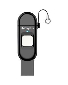 Lenovo 128GB Fingerprint Encryption USB 3.0 Type-C Dual Interface Flash Drive for Direct Phone-to-PC Connection, Universal Anti-Leakage Business Office USB Drive, TFU301 Series