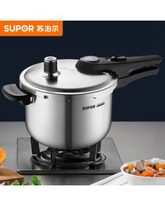 SUPOR Pressure Cooker, Large Capacity Thickened 304 Stainless Steel with Blue Eye, 6 Safety Protections, 22cm YW223LB1
