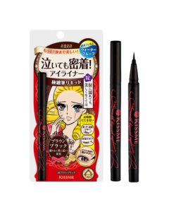 Kiss Me Flower Liquid Eyeliner 0.4ml 03 Deep Brown (Fine Tip, Smudge-Proof)